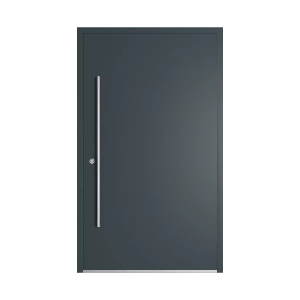 RAL 7026 Gris granit portes-dentree modeles dindecor 5026-pvc-noir  