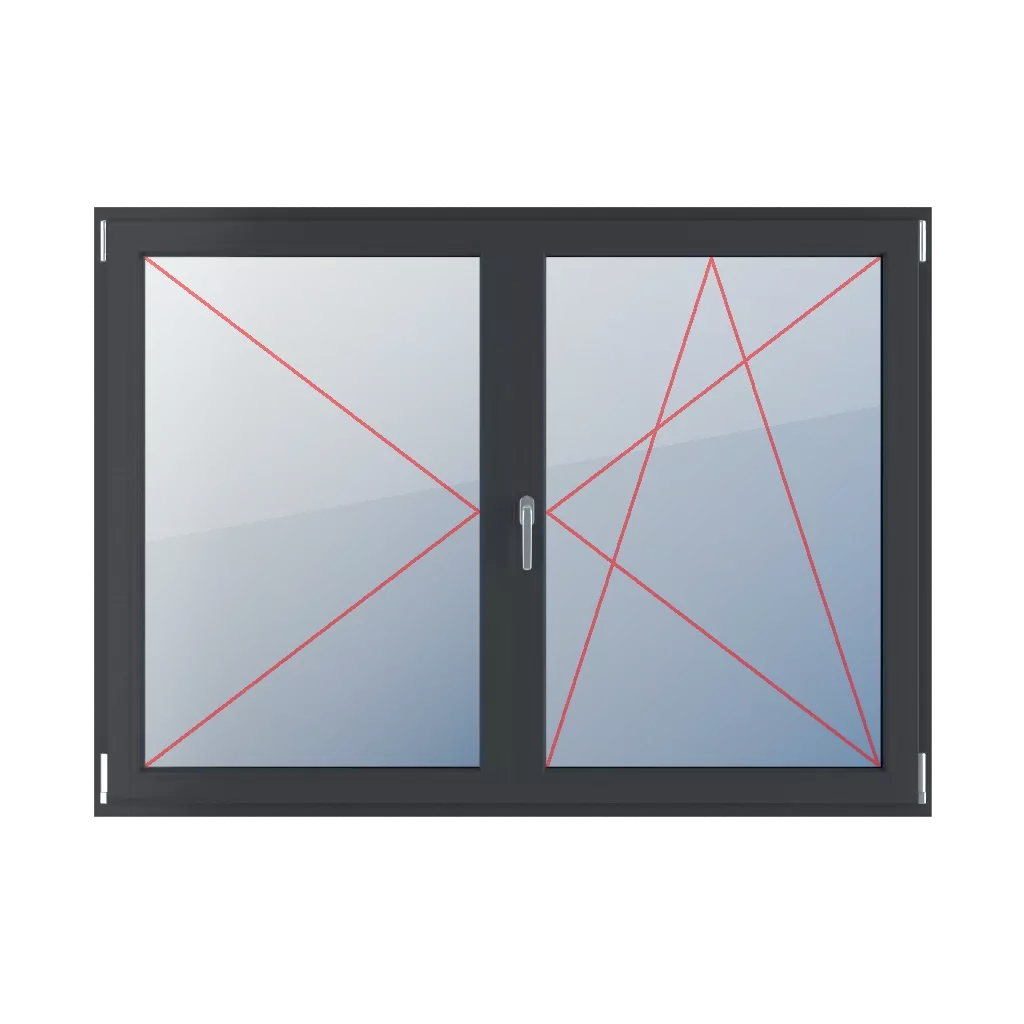 Virage à gauche, poteau mobile, virage à droite et inclinaison fenetres type-de-fenetre double-vantail division-horizontale-symetrique-50-50-avec-un-poteau-mobile  