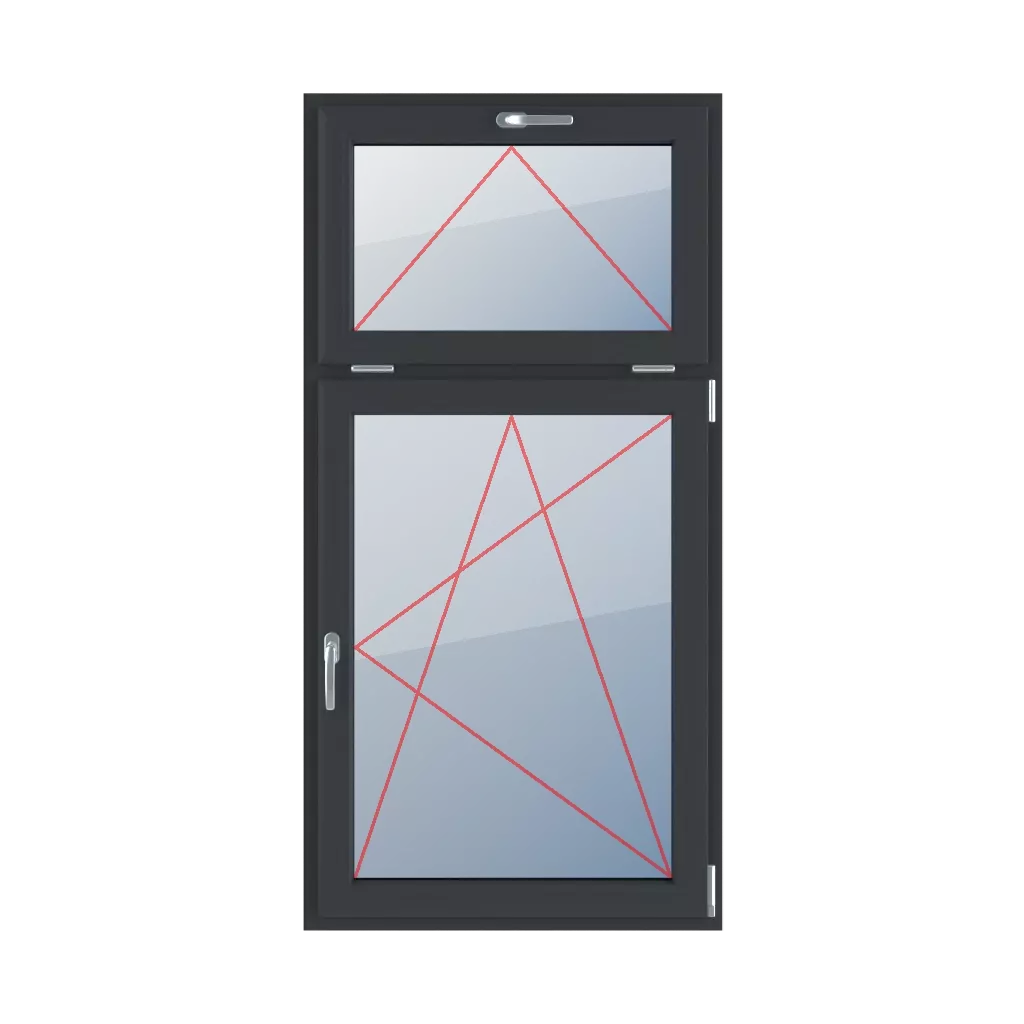 Inclinaison avec une poignée en haut, inclinaison et rotation à droite fenetres type-de-fenetre double-vantail division-verticale-asymetrique-30-70 inclinaison-avec-une-poignee-en-haut-inclinaison-et-rotation-a-droite 