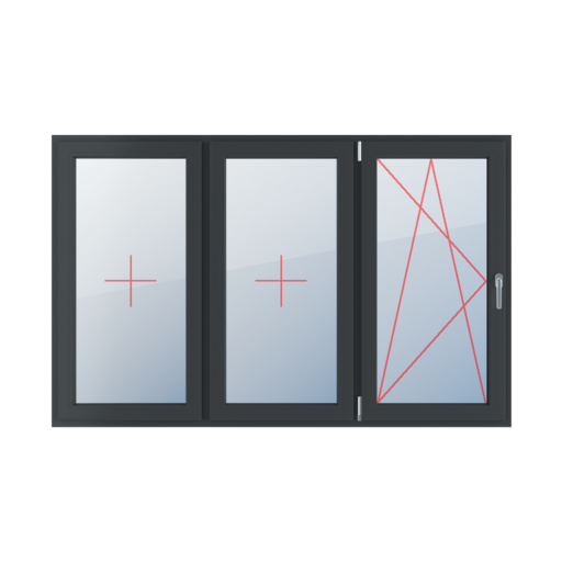 Vitrage fixe dans le châssis, oscillo-battant à gauche fenetres type-de-fenetre triple-vantaux division-horizontale-symetrique-33-33-33 vitrage-fixe-dans-le-chassis-oscillo-battant-a-gauche 