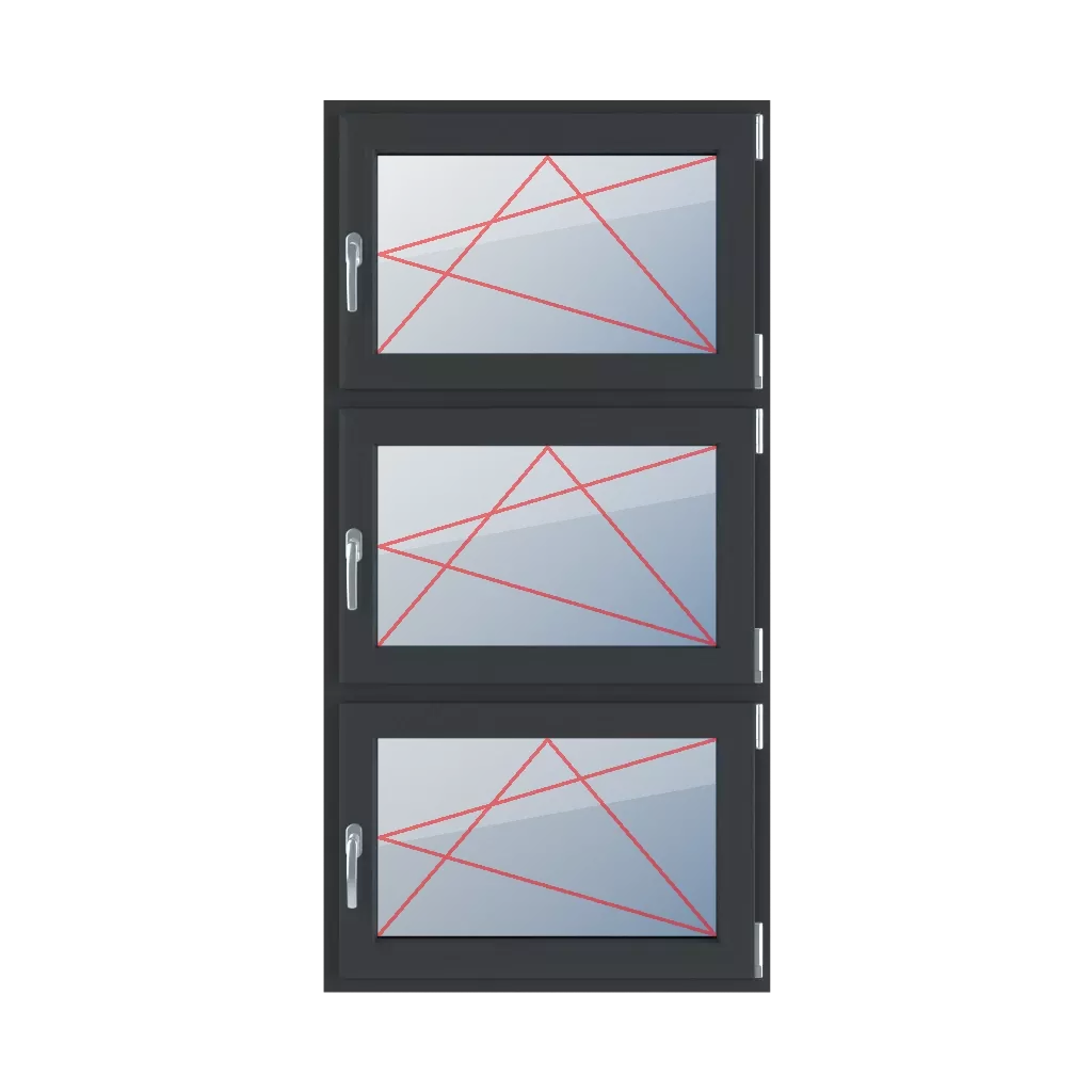 Incliner et tourner à droite fenetres type-de-fenetre triple-vantaux division-verticale-symetrique-33-33-33  