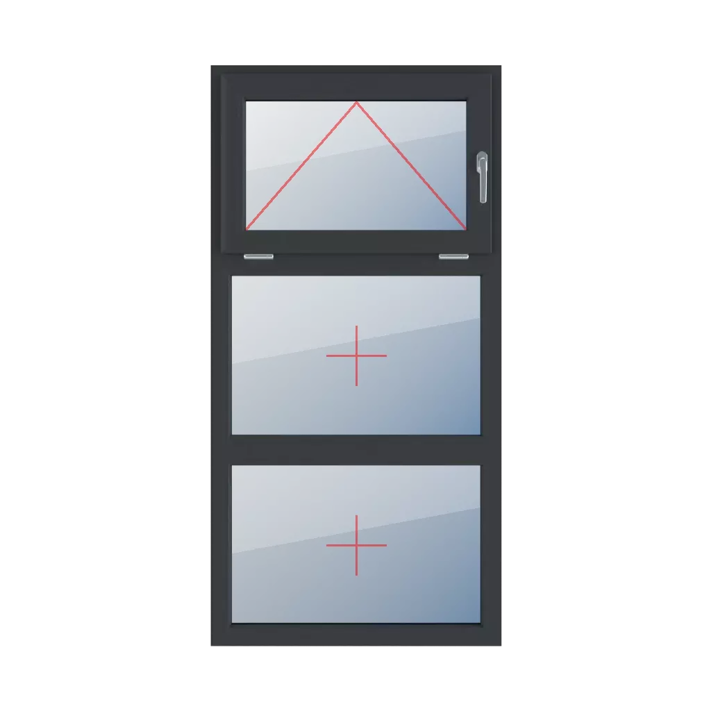 Charnière sur le côté droit, vitrage fixe dans le cadre fenetres type-de-fenetre triple-vantaux division-verticale-symetrique-33-33-33  