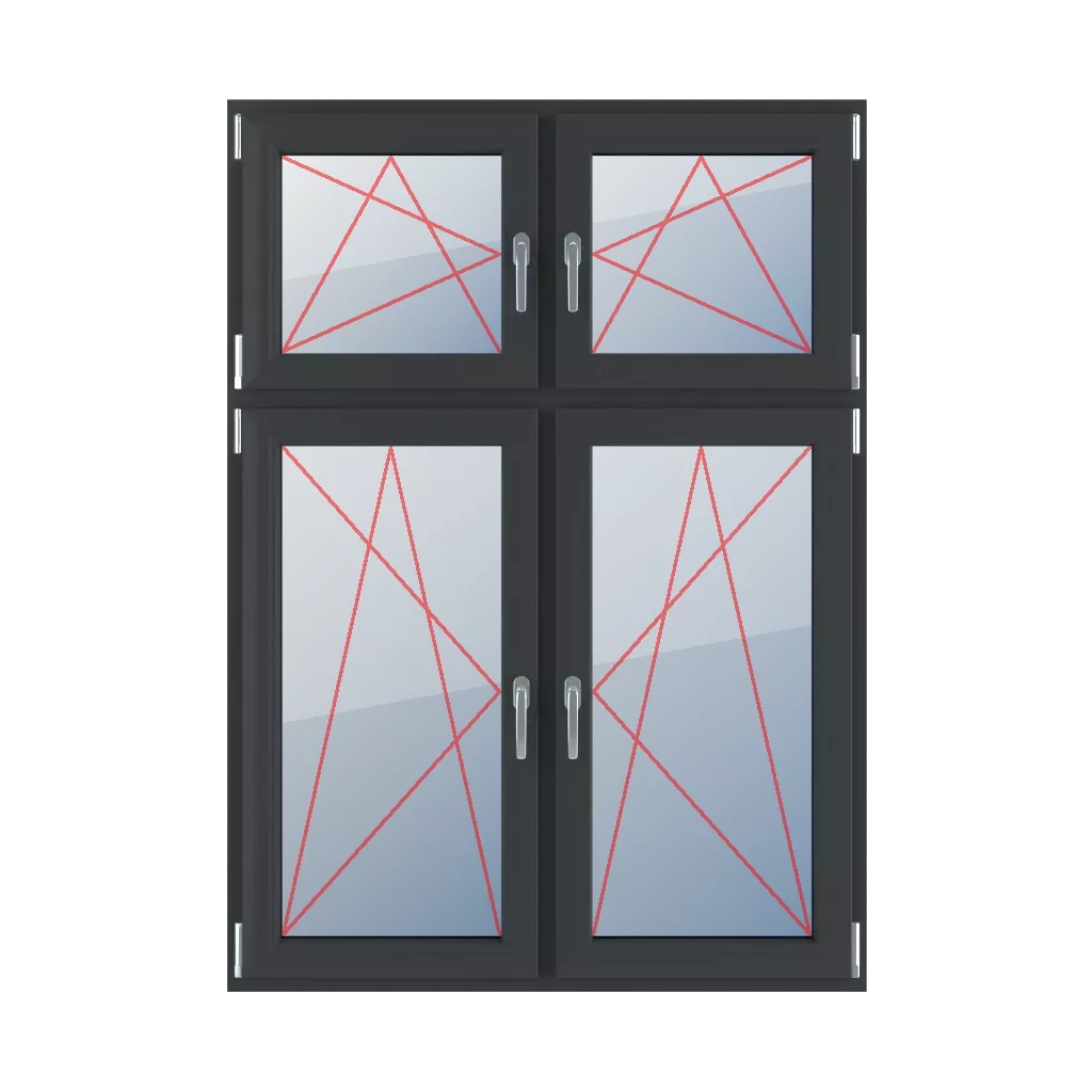 Incliner et tourner à gauche, incliner et tourner à droite fenetres type-de-fenetre quatre-vantaux division-verticale-asymetrique-30-70  