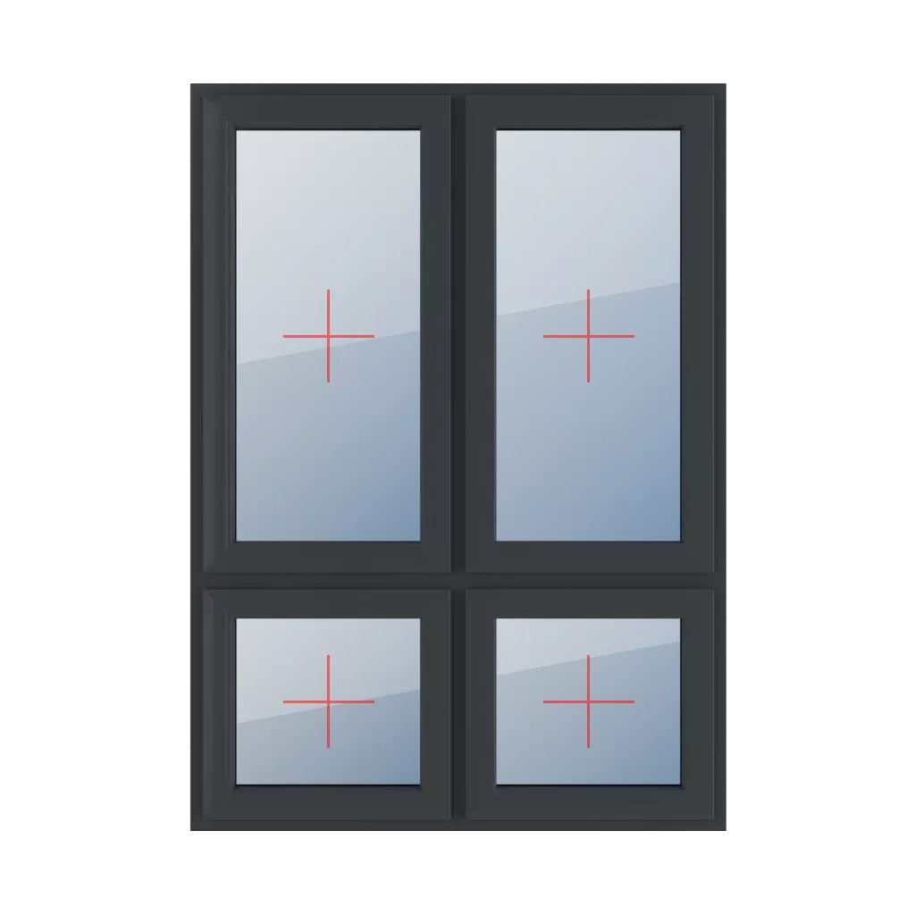 Vitrage fixe dans le châssis fenetres type-de-fenetre quatre-vantaux division-verticale-asymetrique-70-30  