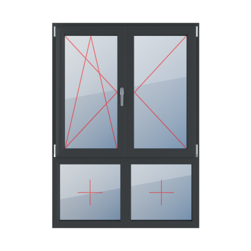 Virage à gauche et inclinaison, virage à droite, poteau mobile, vitrage fixe dans le cadre fenetres type-de-fenetre quatre-vantaux division-verticale-asymetrique-70-30-avec-un-poteau-mobile virage-a-gauche-et-inclinaison-virage-a-droite-poteau-mobile-vitrage-fixe-dans-le-cadre 