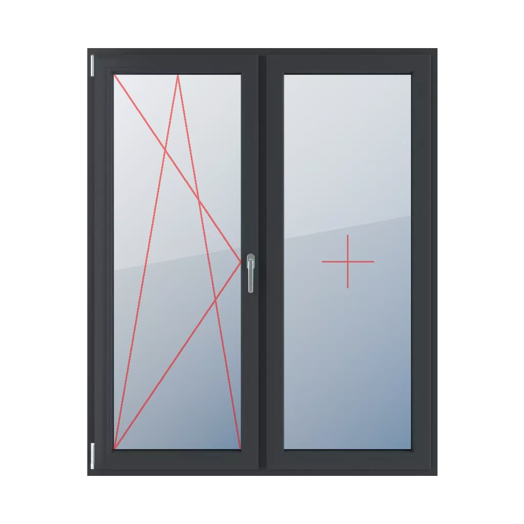 Oscillo-battant à gauche, vitrage fixe dans l’ouvrant fenetres type-de-fenetre balcon double-vantail oscillo-battant-a-gauche-vitrage-fixe-dans-louvrant 
