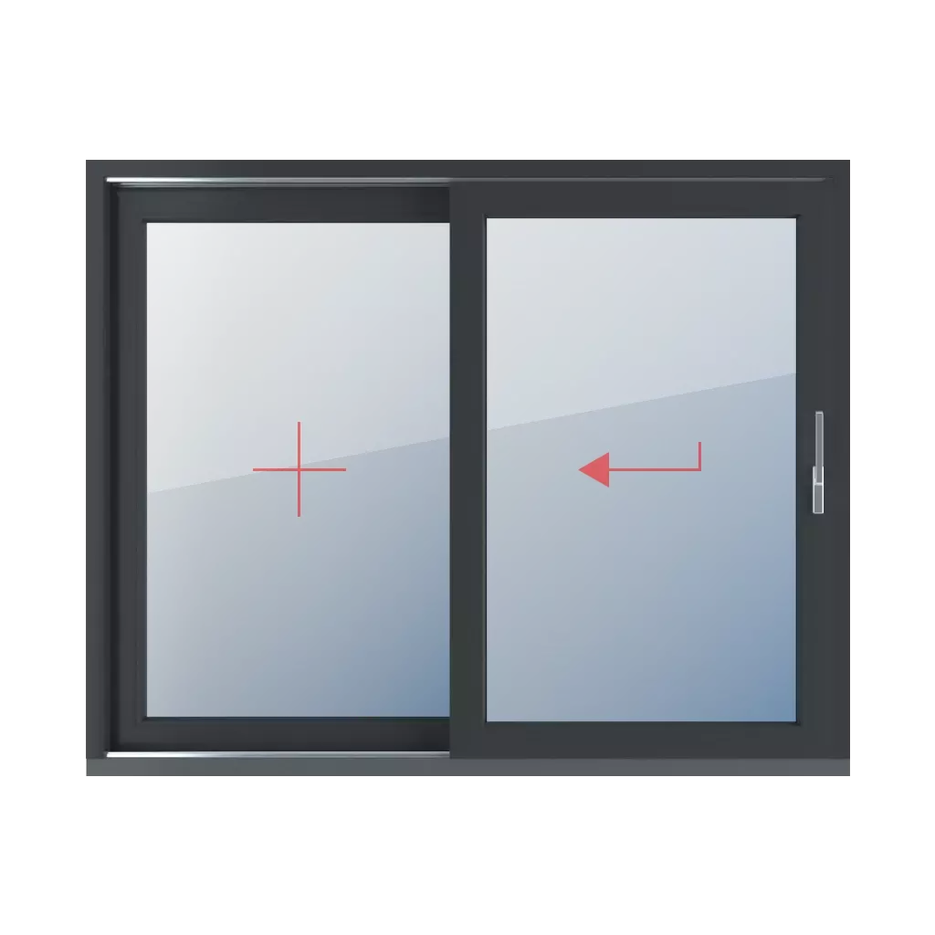 Vitrage fixe, coulissant à gauche fenetres type-de-fenetre portes-fenetres-levantes-coulissantes-hst double-vantail  