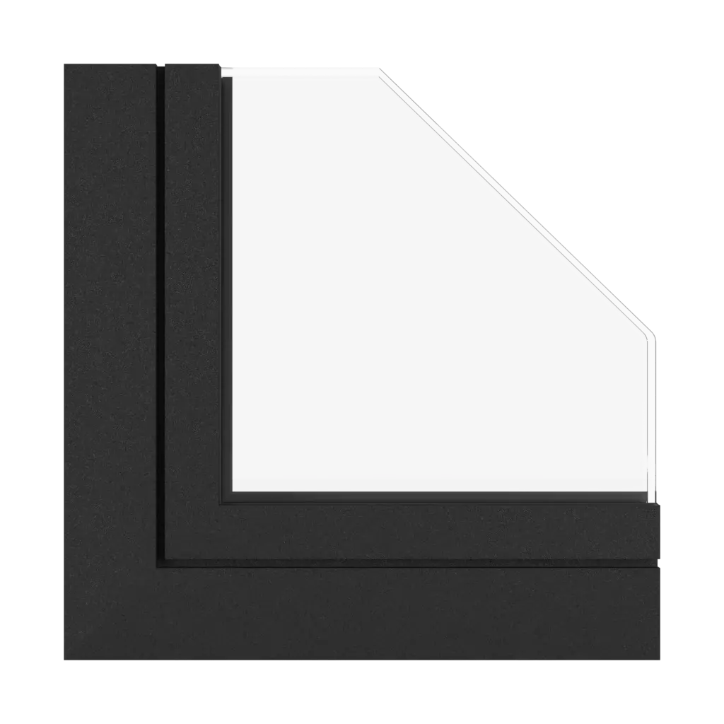 Structure fine noire mate fenetres profils-de-fenetre aluprof toits-vitres-coupe-feu