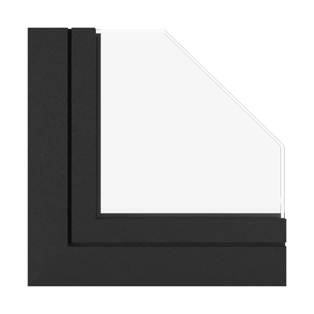 Structure fine noire mate fenetres profils-de-fenetre aluprof mb-openslide