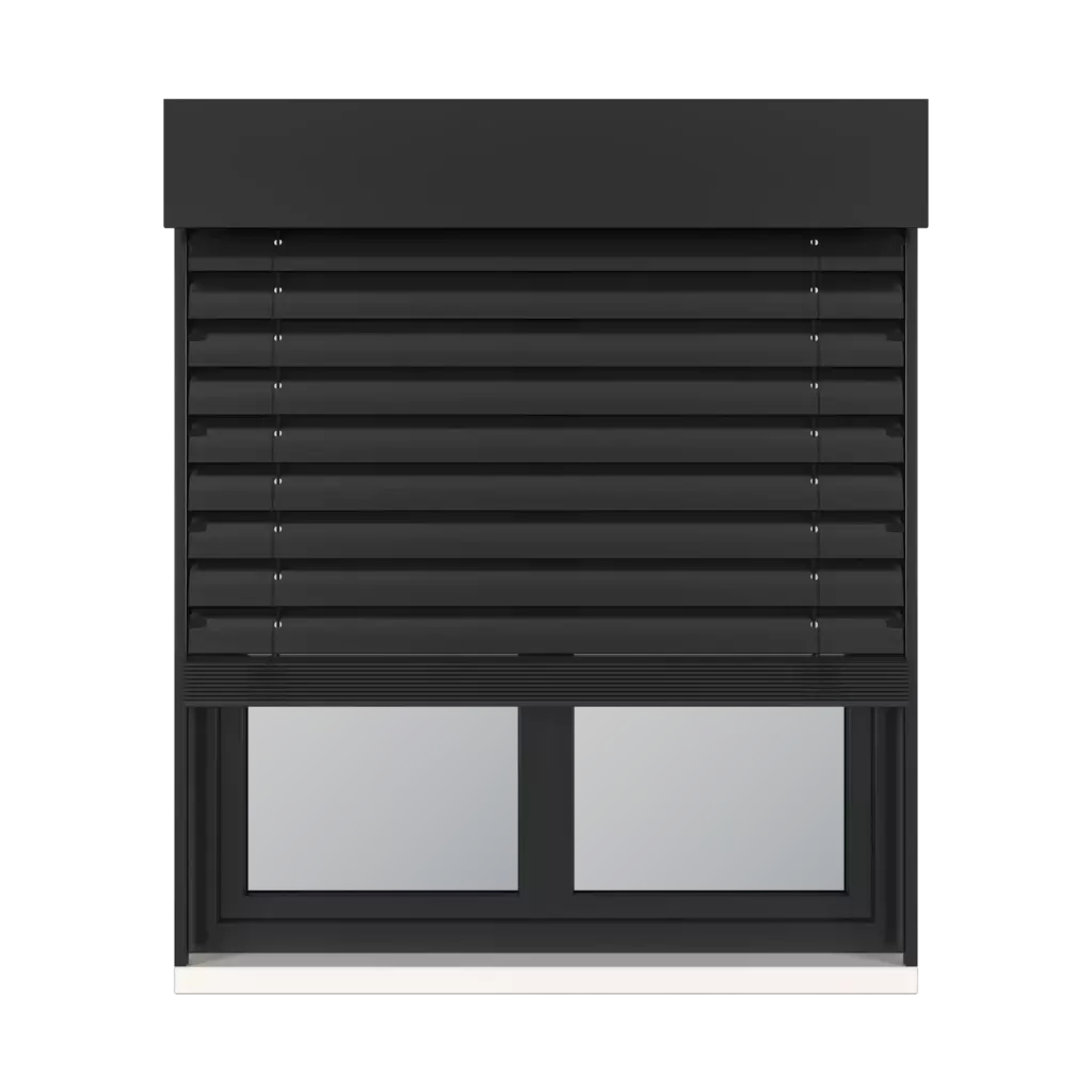 Noir RAL 9005 fenetres accessoires-de-fenetre stores-de-facade aluprof