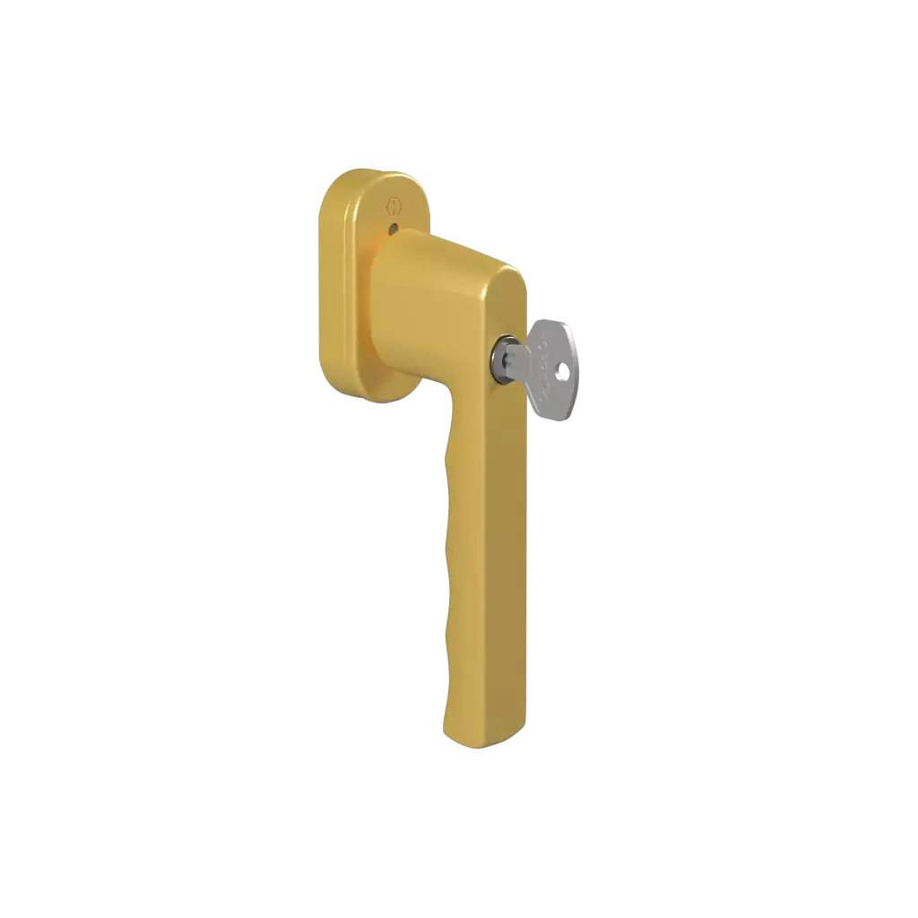 Poignée de porte avec clé Hamburg or fenetres accessoires-de-fenetre poignees hambourg avec-une-cle poignee-de-porte-avec-cle-hamburg-or