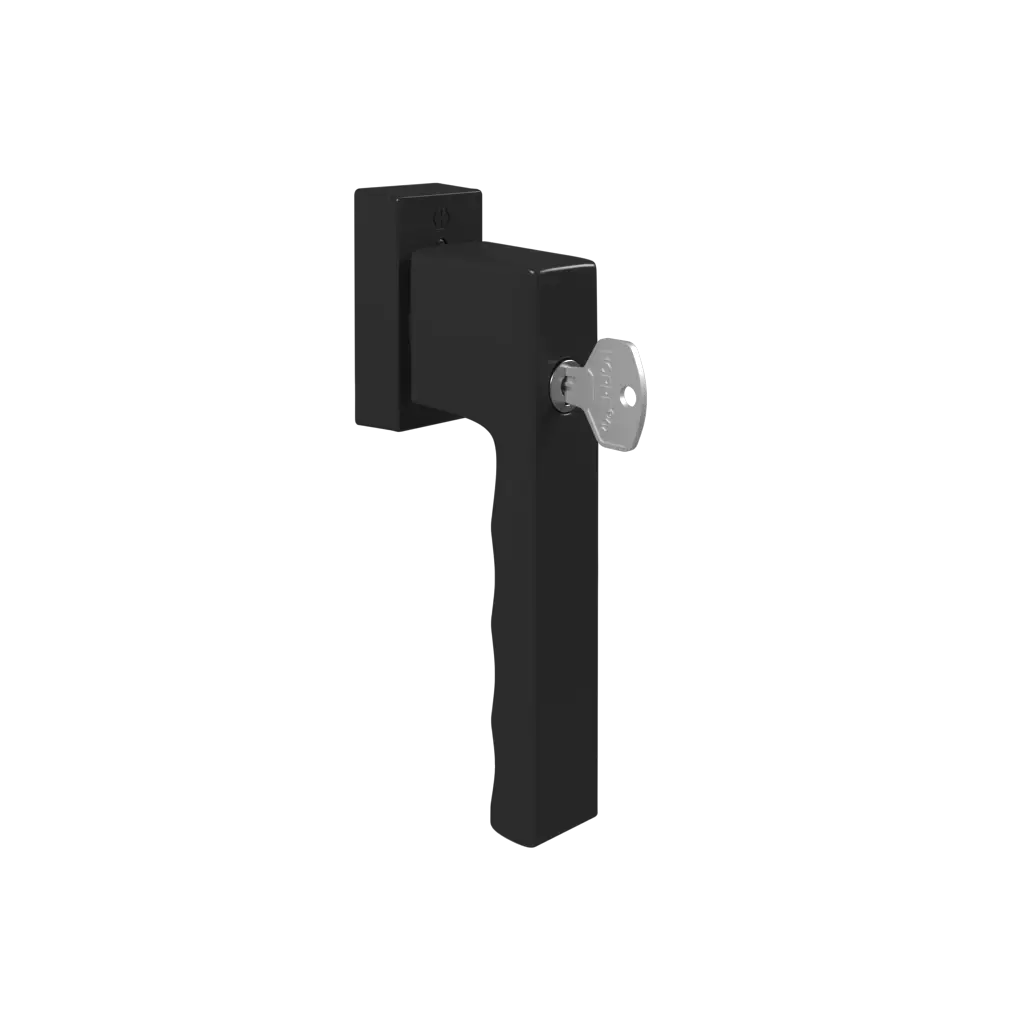 Poignée noire SecuForte Toulon avec clé fenetres accessoires-de-fenetre poignees toulon avec-une-cle poignee-noire-secuforte-toulon-avec-cle
