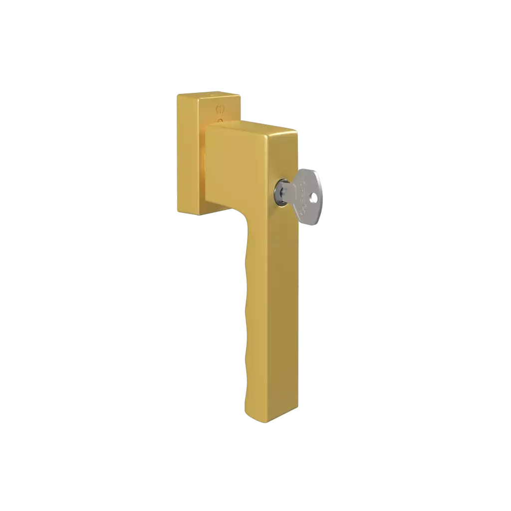 Poignée de porte à clé SecuForte Toulon or fenetres accessoires-de-fenetre poignees toulon avec-une-cle poignee-de-porte-a-cle-secuforte-toulon-or