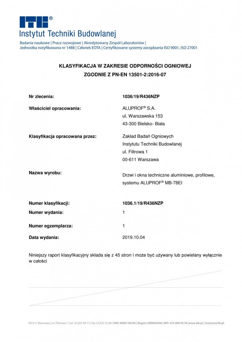 Certificate MB-78EI Cloisons sans meneaux fenetres profils-de-fenetre aluprof mb-78ei-cloisons-sans-meneaux  
